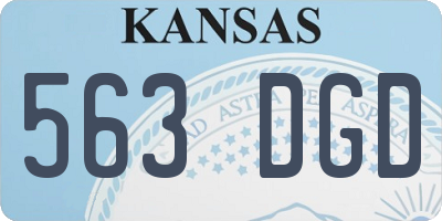 KS license plate 563DGD