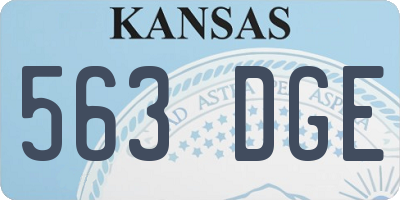 KS license plate 563DGE