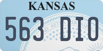 KS license plate 563DIO