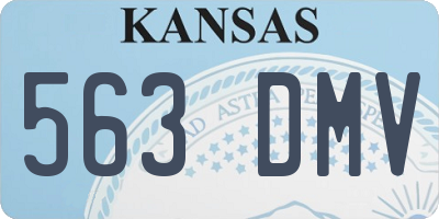 KS license plate 563DMV