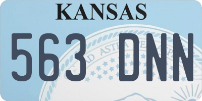 KS license plate 563DNN