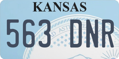 KS license plate 563DNR