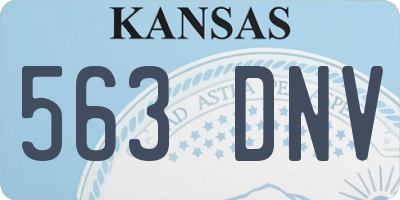 KS license plate 563DNV
