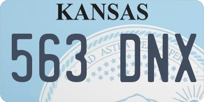 KS license plate 563DNX