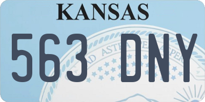 KS license plate 563DNY