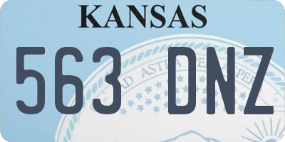 KS license plate 563DNZ
