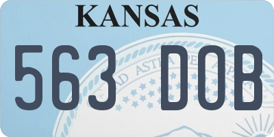 KS license plate 563DOB