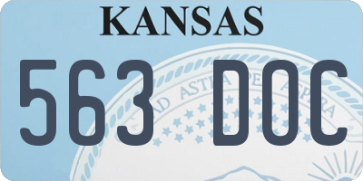 KS license plate 563DOC