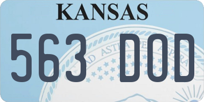 KS license plate 563DOD