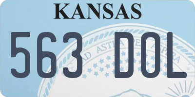 KS license plate 563DOL