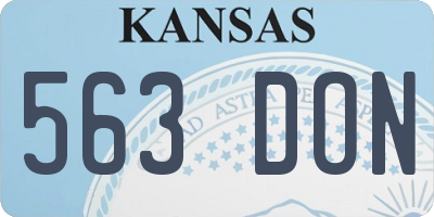 KS license plate 563DON