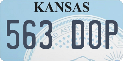 KS license plate 563DOP
