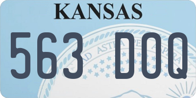 KS license plate 563DOQ