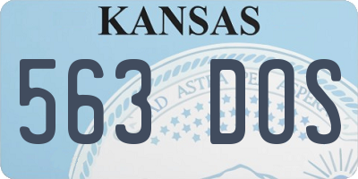 KS license plate 563DOS