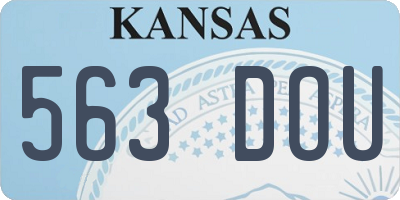 KS license plate 563DOU