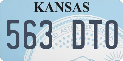 KS license plate 563DTO