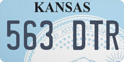 KS license plate 563DTR