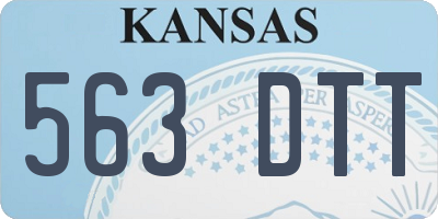 KS license plate 563DTT