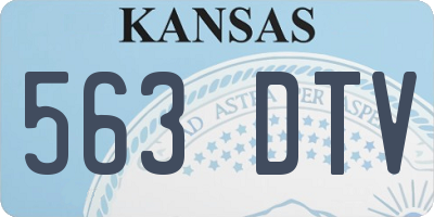 KS license plate 563DTV