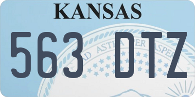 KS license plate 563DTZ