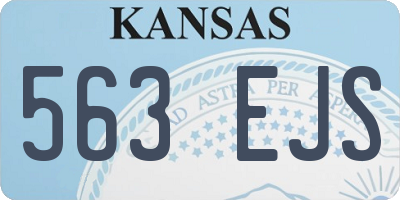 KS license plate 563EJS