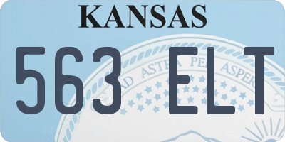 KS license plate 563ELT