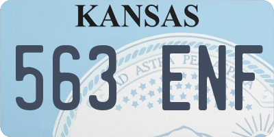 KS license plate 563ENF