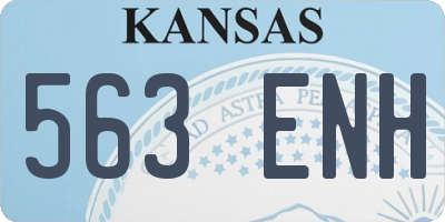 KS license plate 563ENH