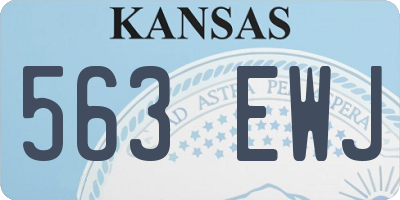 KS license plate 563EWJ