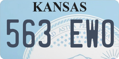 KS license plate 563EWO
