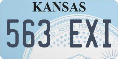 KS license plate 563EXI