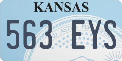 KS license plate 563EYS