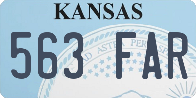 KS license plate 563FAR