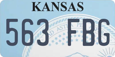 KS license plate 563FBG