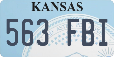 KS license plate 563FBI