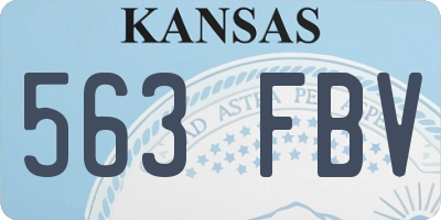 KS license plate 563FBV