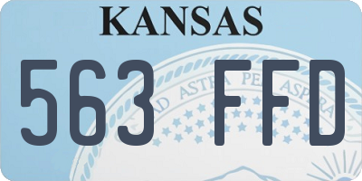 KS license plate 563FFD