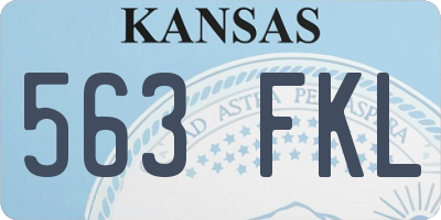 KS license plate 563FKL