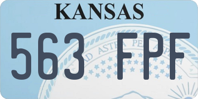 KS license plate 563FPF