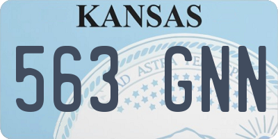 KS license plate 563GNN