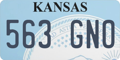 KS license plate 563GNO