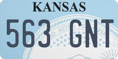 KS license plate 563GNT