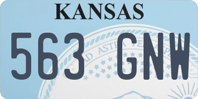 KS license plate 563GNW
