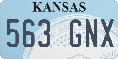 KS license plate 563GNX