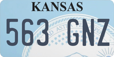 KS license plate 563GNZ