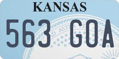 KS license plate 563GOA