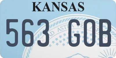 KS license plate 563GOB
