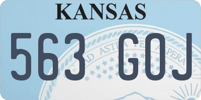 KS license plate 563GOJ