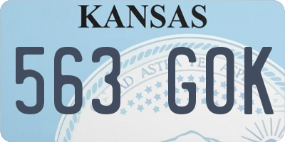 KS license plate 563GOK