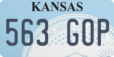 KS license plate 563GOP